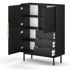 Komoda ELI 104x140x39 cm černá
