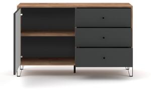 Komoda SULA dub craft/černá