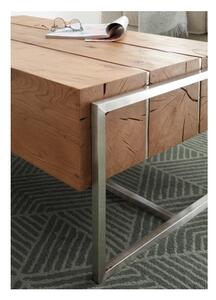 Konferenční stolek DANANG dub sukatý/leštěná ocel