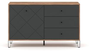 Komoda SULA dub craft/černá