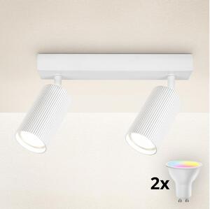 Brilagi - LED RGBW Stmívatelné bodové svítidlo SELE MODERN 2xGU10/4,8W/230V bílá