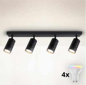 Brilagi - LED RGBW Stmívatelné bodové svítidlo SELE DIAMANT 4xGU10/4,8W/230V černá