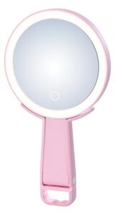 Immax 09102L - LED+CCT Stmívatelné kosmetické zrcátko SWEET LED/3W/5V růžová