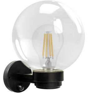 Brilagi - Venkovní nást. svítidlo se senz. HARBOR 1xE27/40W/230V IP33 černá/čirá