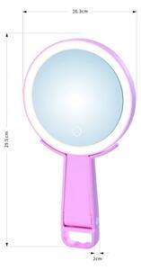 Immax 09102L - LED+CCT Stmívatelné kosmetické zrcátko SWEET LED/3W/5V růžová