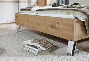 Moderní postel BARI bílý dub/champagne plocha spaní 200x200 cm