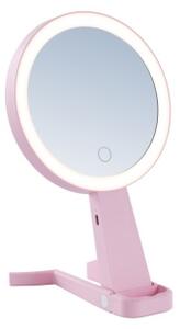 Immax 09102L - LED+CCT Stmívatelné kosmetické zrcátko SWEET LED/3W/5V růžová