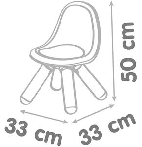 Dětská židle s opěradlem Smoby, bílá a hnědá