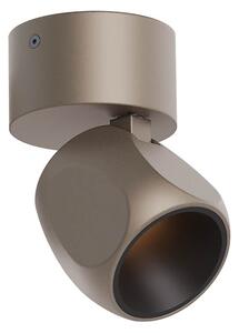 Redo Stropní/nástěnné LED svítidlo CRISP, 8W, v. 107 mm, CCT 2700-3000K Barva: Stříbrná-kávová