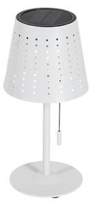 Venkovní stolní lampa bílá včetně LED 3-stupňové stmívatelné na solární - Ferre
