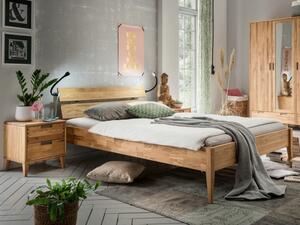 Dubova manželská postel z masivu MIDO dub přírodní plocha spaní 160x200