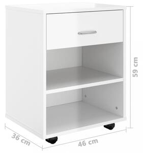 Skříňka na kolečkách DTD Dekorhome Dub sonoma