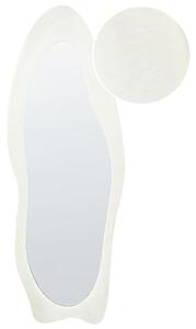 Zrcadlo REIGNY 57 cm 160 cm Umělý samet Bílá