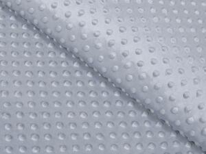 Biante Dětský povlak na polštář Minky 3D puntíky MKP-050 Stříbrnošedý 30 x 50 cm