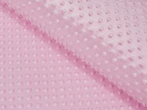 Biante Dětský povlak na polštář Minky 3D puntíky MKP-049 Světle fialovorůžový 40 x 60 cm