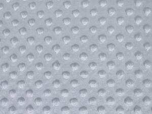 Biante Hřejivé ložní povlečení Minky 3D puntíky MKP-050 Stříbrnošedé Prodloužené 140x220 a 70x90 cm