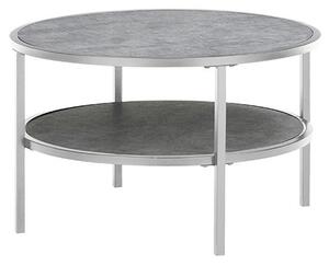 Kulatý konferenční stolek ORINOCO šedá keramika/nerez ocel