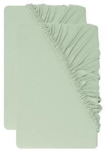Livarno® Sada žerzejových napínacích prostěradel, 90-100 x 200 cm, 2dílná (zelená) (100401460002)