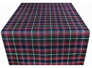 Vánočný běhoun na stůl zelené karó s lurexem Barva Vícebarevná Rozměry 40x100 cm