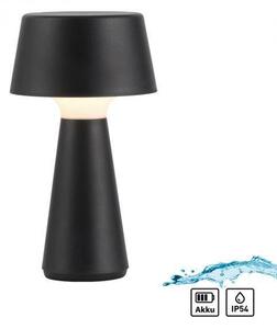 LD 19260-18 ABERA LED stolní lampa na baterie černá dotykový stmívač IP54 USB vnitřní i venkovní použití 3000K - JUST LIGHT