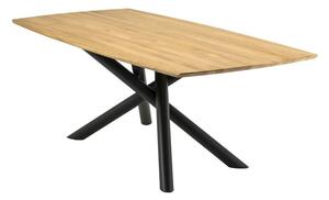 Jídelní stůl LIVERPOOL dub divoký/kov černý Velikost stolu 180x100