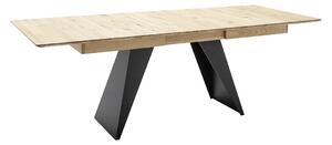 Rozkládací jídelní stůl z masivu NAPOLI dub bělený/lak antracit Velikost stolu 180x90