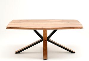 Jídelní stůl MAVERICK S masivní akát/černý lak Velikost stolu 180x100