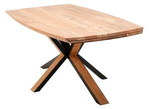 Jídelní stůl MAVERICK S masivní akát/černý lak Velikost stolu 180x100