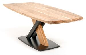 Jídelní stůl MAVERICK X masivní akát/černý lak Velikost stolu 180x100