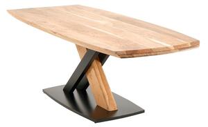 Jídelní stůl MAVERICK X masivní akát/černý lak Velikost stolu 200x100