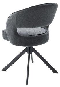 Jídelní otočná židle NICOYA černo-šedá