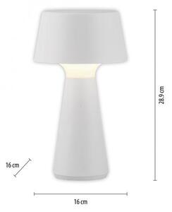 LD 19260-16 ABERA LED stolní lampa na baterie bílá dotykový stmívač IP54 USB vnitřní i venkovní použití 3000K - JUST LIGHT