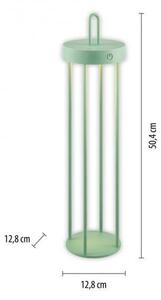 LD 19301-43 ANSELM LED stolní lampa na baterie zelená 50cm dotykový stmívač IP44 zahradní svítidlo 2700K - JUST LIGHT