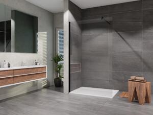 Sprchová zástěna Walk-IN 1000, černá, čiré sklo