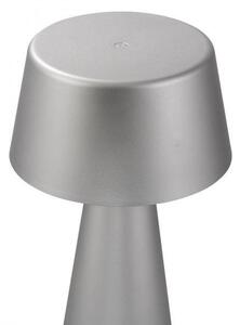 LD 19260-21 ABERA LED stolní lampa na baterie stříbrná dotykový stmívač IP54 USB vnitřní i venkovní použití 3000K - JUST LIGHT