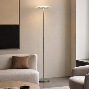 Lucande LED stojací lampa Raymond, titanová barva, stmívatelné, stmívatelný, Hliník / šedá / zinek, Obývací pokoj / jídelna, kov, Moderní