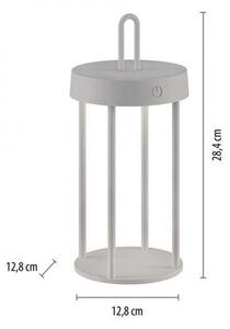 LD 19300-40 ANSELM LED stolní lampa na baterie mobilní 28cm dotykový stmívač IP44 zahradní svítidlo 2700K - JUST LIGHT