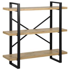 Regál se 3 policemi TIMBER 111 cm Světle hnědá