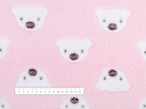 Biante Dětská mikroplyšová deka MIP-028 Medvídci na růžovém 100x150 cm