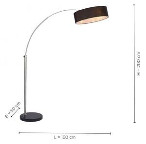 Paul Neuhaus Stojací lampa PETRO, E27 max 180W, v. 200 cm
