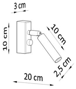 Nástěnné bodové svítidlo SOLLUX Eyetech 1 G9 1x40W bez zdroje SL.0897