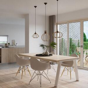 Lustr SOLLUX Arancia E27 1x60W bez zdroje SL.0391 přírodní dřevo