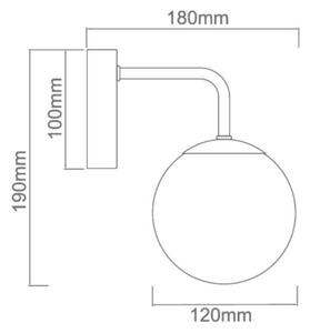 Open Design OR81398 - Koupelnová nástěnná lampa BAO 1xG9/8W/230V IP44 zlatá