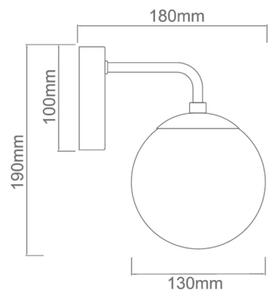 Open Design OR81411 - Nástěnná lampa BAO 1xE27/8W/230V černá/kouřová šedá