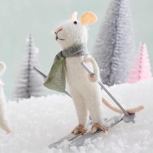 Vánoční ozdoba Skiing Mouse