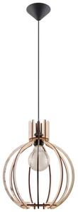 Lustr SOLLUX Arancia E27 1x60W bez zdroje SL.0391 přírodní dřevo