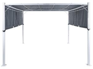 Zahradní pavilon LED PARGA 310 cm 310 cm Kov Šedá