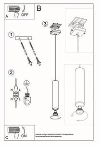 Závěsná lampa SOLLUX LAGOS 1 leštěné zlato GU10 1x10W bez žárovky SL.1200