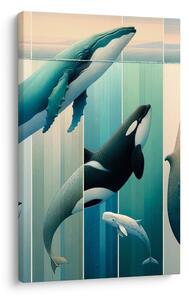 Obraz elegance velryb pod hladinou