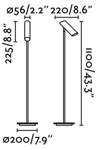 LINK bronzová stojací lampa - FARO